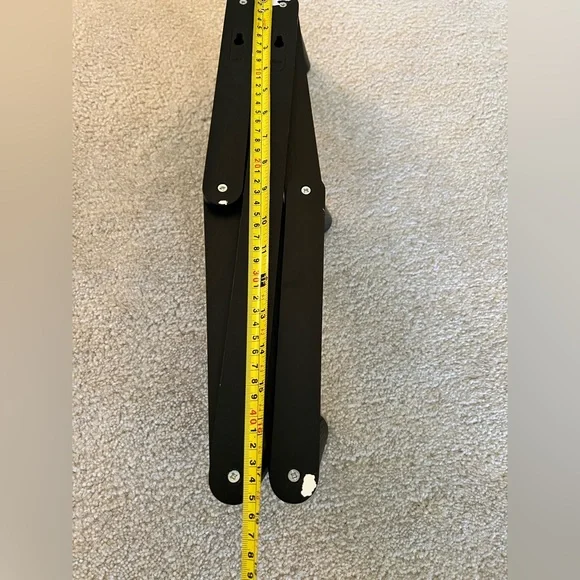 Black Wooden Expandable Accordion style Wall Mounted Rack 7 Hooks - Picture 11 of 12